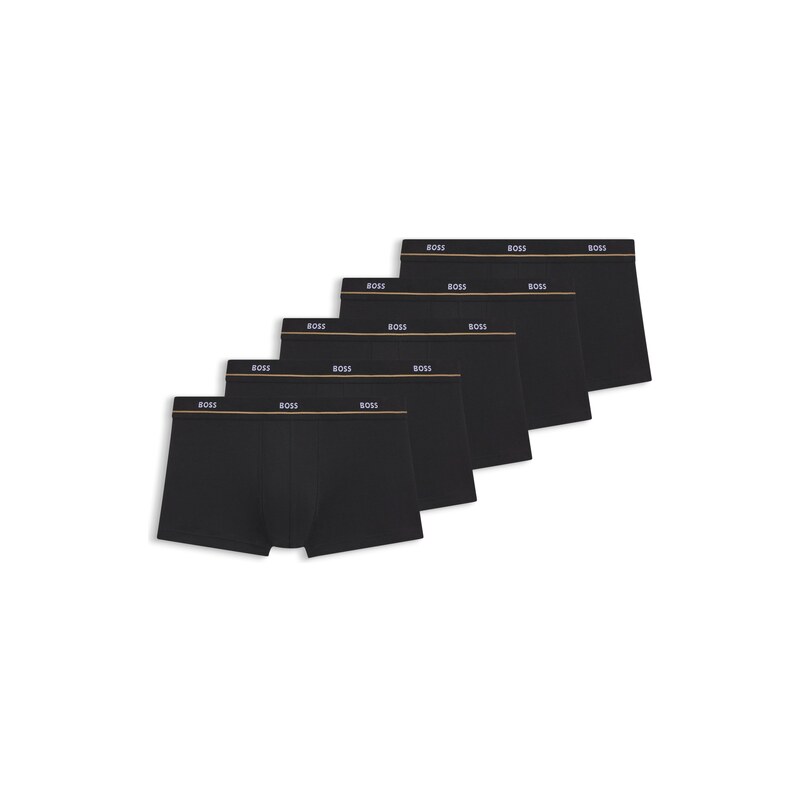 BOSS Five-pack of trunks in stretch cotton