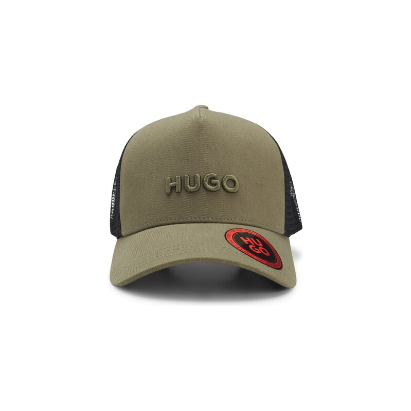 HUGO Cotton-twill cap with mesh panels