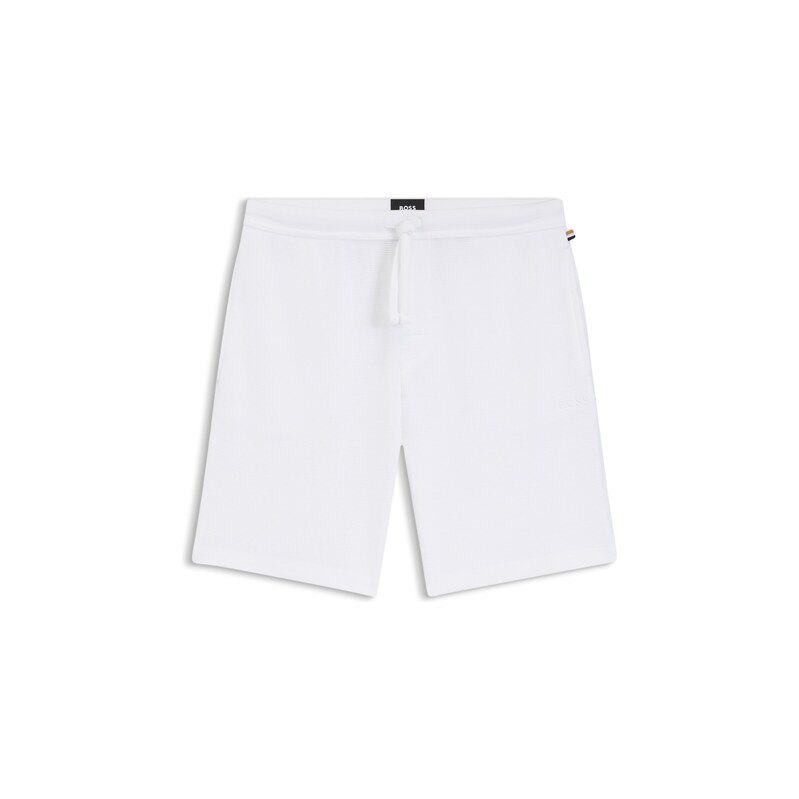 BOSS Cotton-blend pyjama shorts with embroidered logo