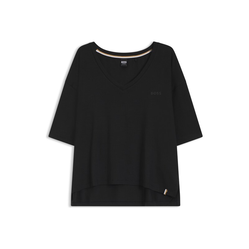 BOSS Relaxed-fit V-neck T-shirt in stretch jersey