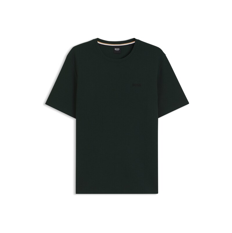 BOSS Cotton-blend pyjama T-shirt with embroidered logo