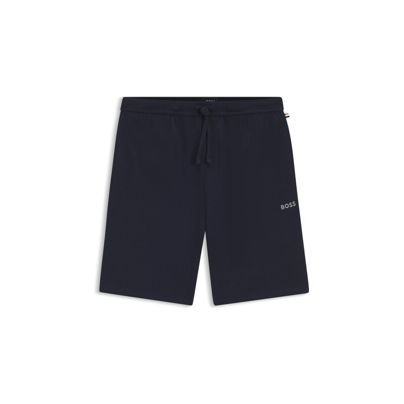 BOSS Cotton-blend pyjama shorts with embroidered logo