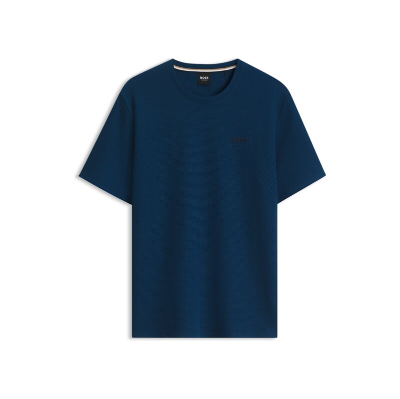 BOSS Cotton-blend pyjama T-shirt with embroidered logo