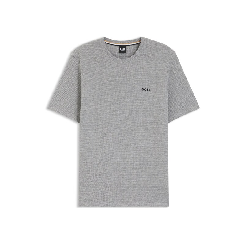 BOSS Cotton-blend pyjama T-shirt with embroidered logo