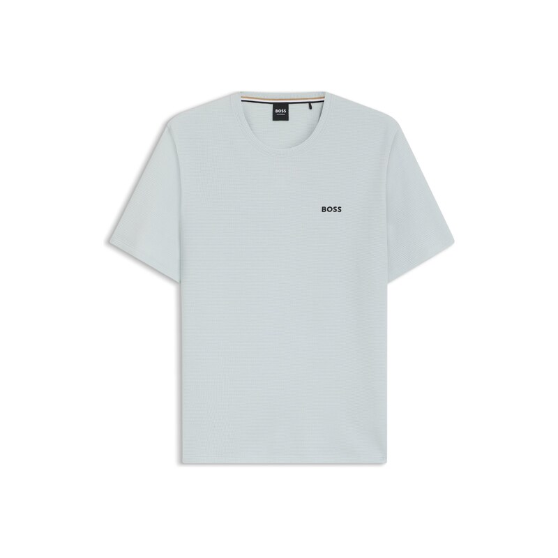 BOSS Cotton-blend pyjama T-shirt with embroidered logo