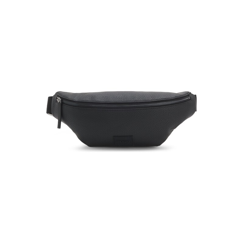 HUGO Grained belt bag with logo patch