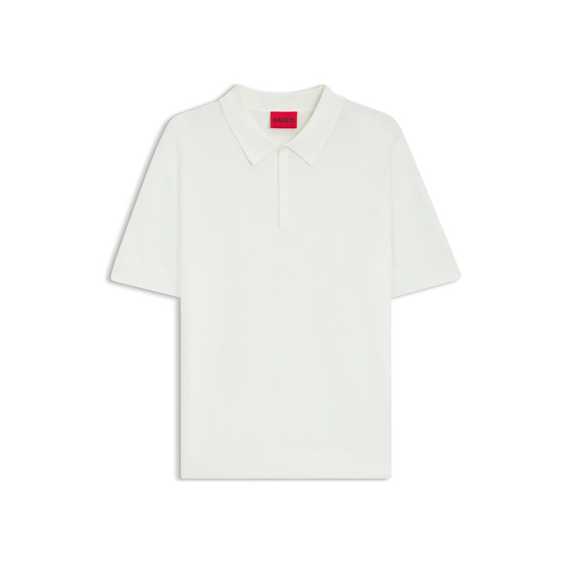 HUGO Knit polo with covered placket