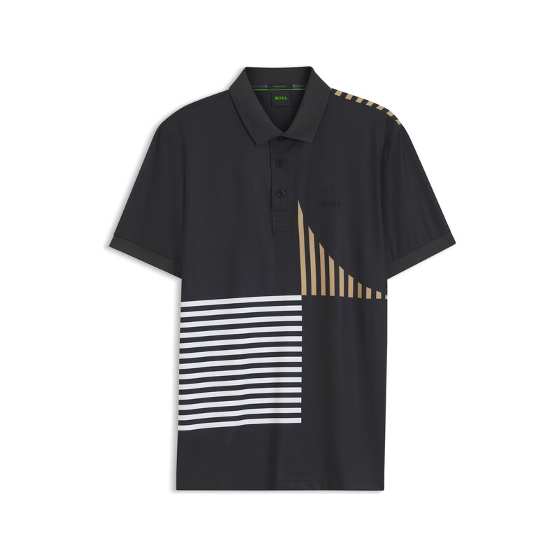 BOSS Paddy Active stretch-jersey polo shirt with digital print