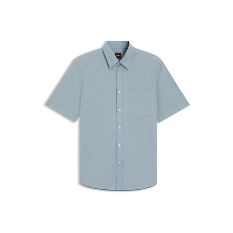 BOSS Regular-fit shirt in cotton poplin