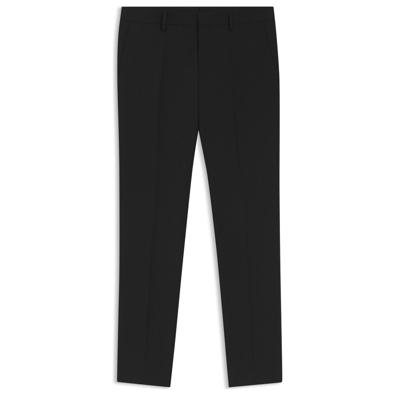 BOSS Slim-fit trousers in patterned virgin wool