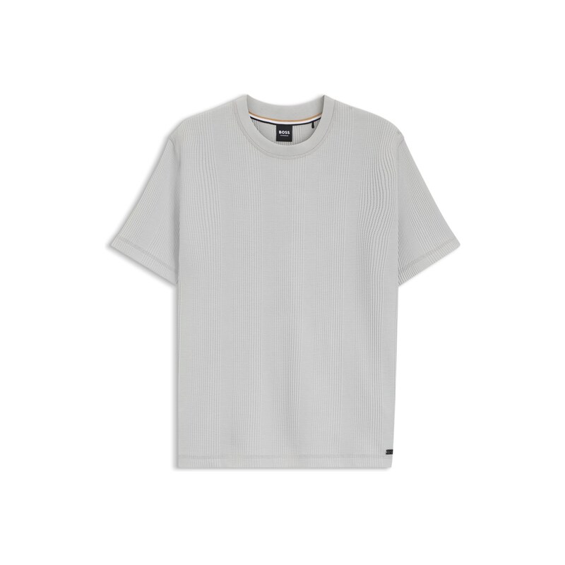 BOSS Cotton-blend T-shirt with waffle structure
