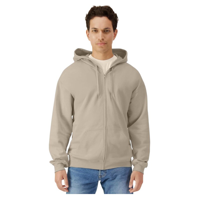 GILDAN Pánská mikina Softstyle Midweight s kapucí na zip