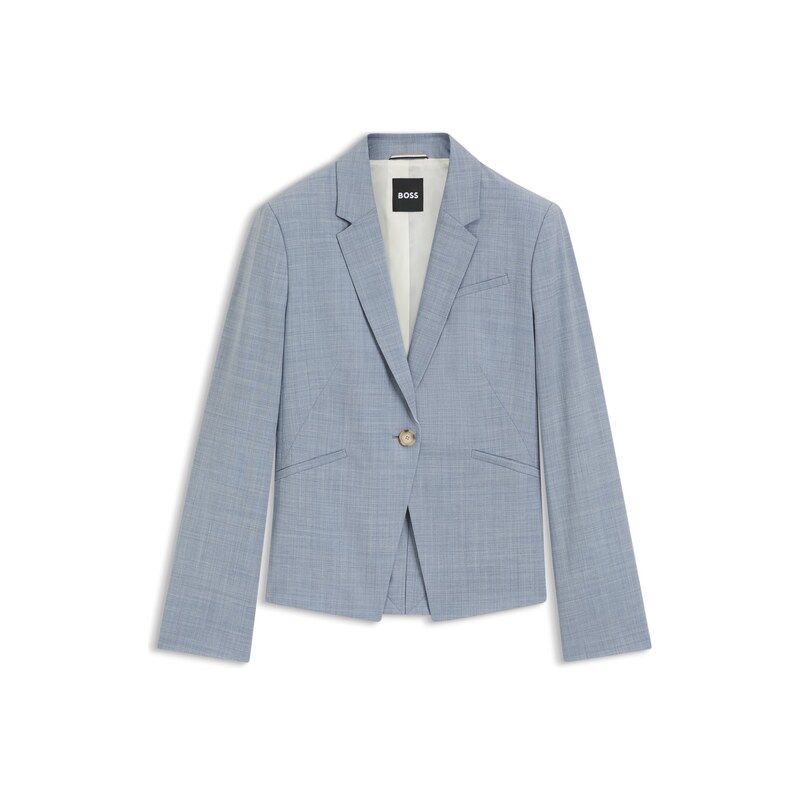 BOSS Slim-fit blazer in melange virgin wool