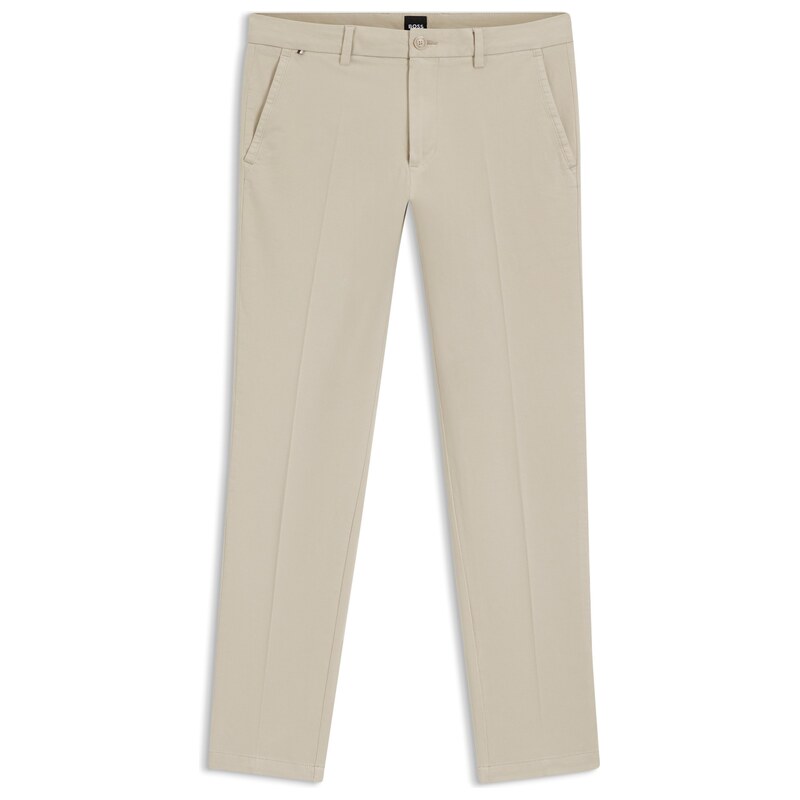 BOSS Slim-fit trousers in stretch-cotton gabardine