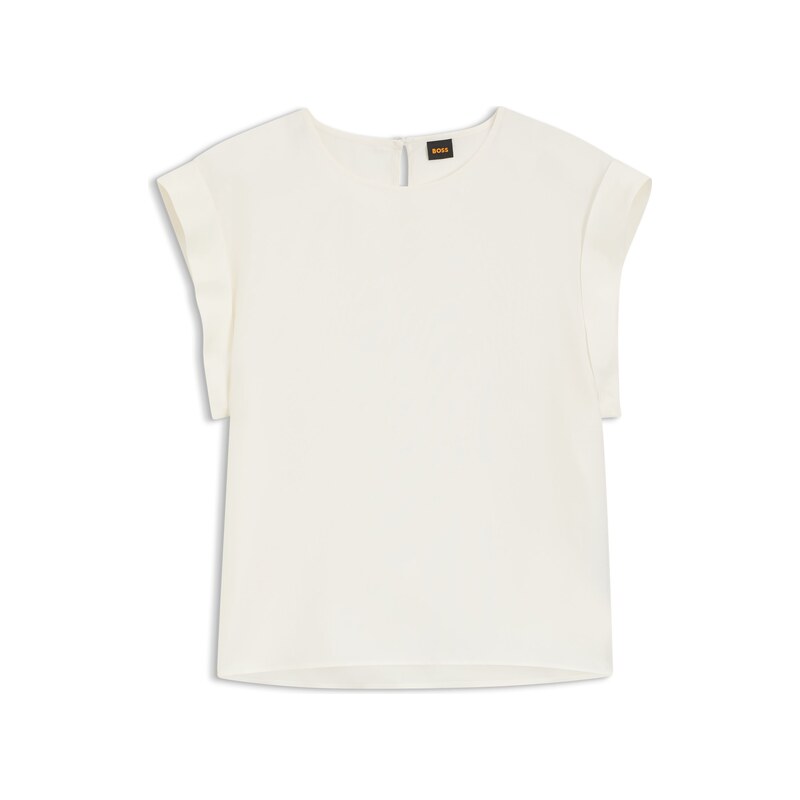 BOSS Regular-fit blouse with rear keyhole closure