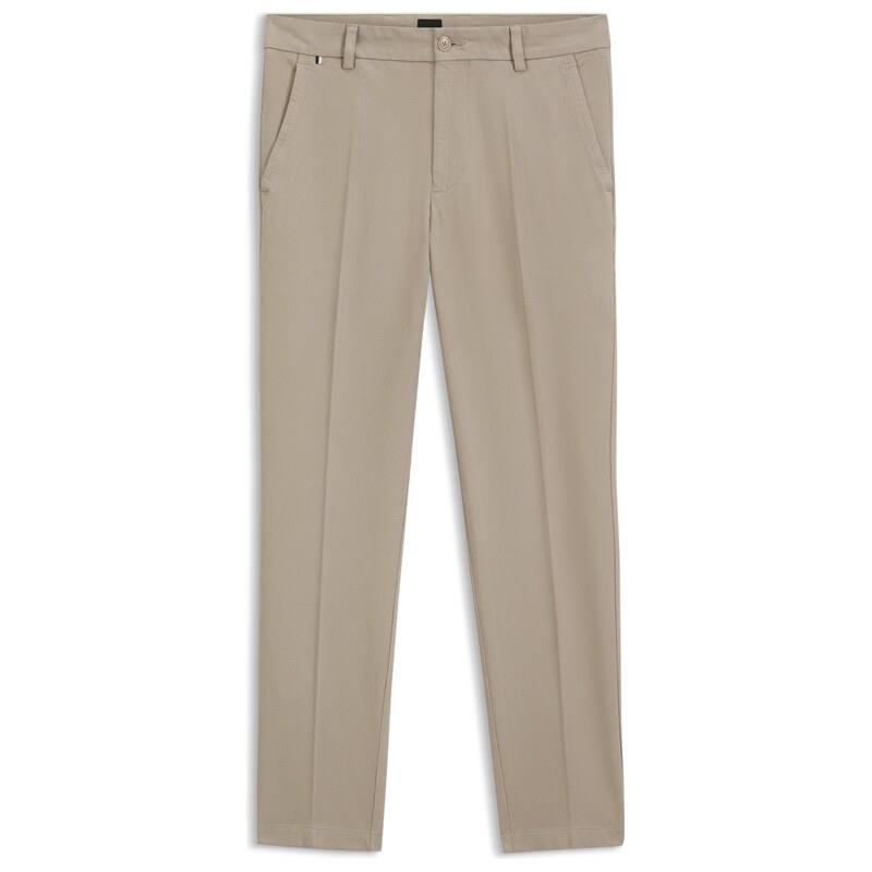 BOSS Slim-fit trousers in structured stretch cotton