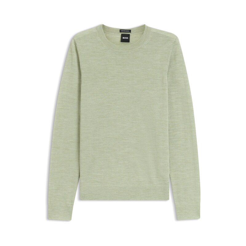 BOSS Slim-fit crew-neck sweater in merino wool