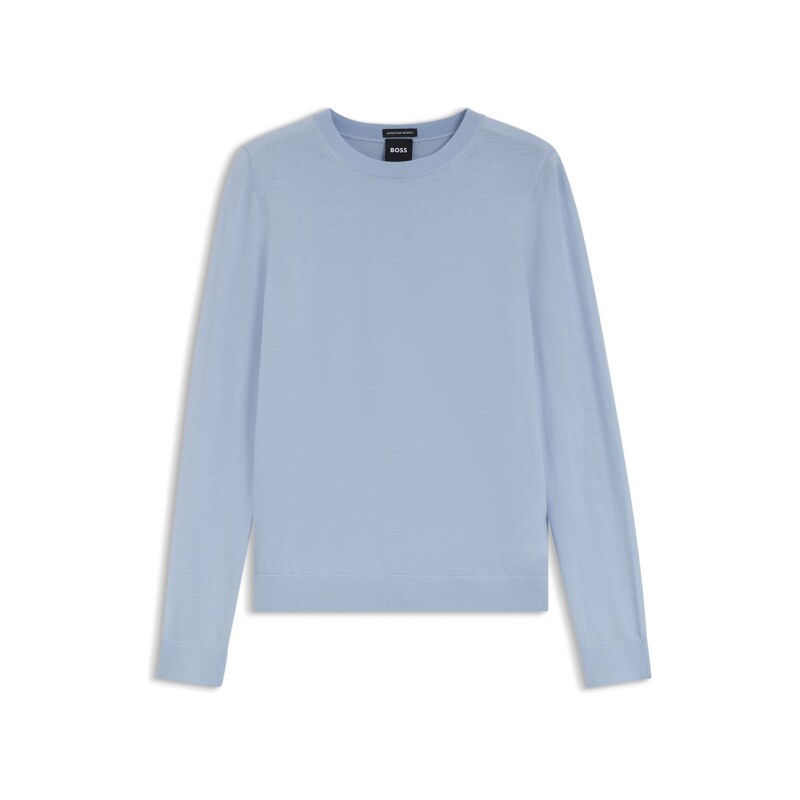 BOSS Slim-fit crew-neck sweater in merino wool