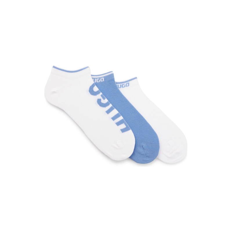 HUGO Three-pack of ankle socks with logos