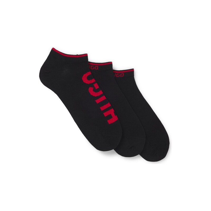 HUGO Three-pack of ankle socks with logos