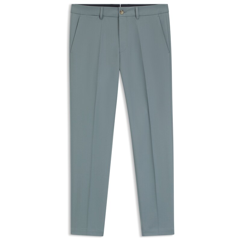 BOSS Slim-fit trousers in cotton, silk and stretch