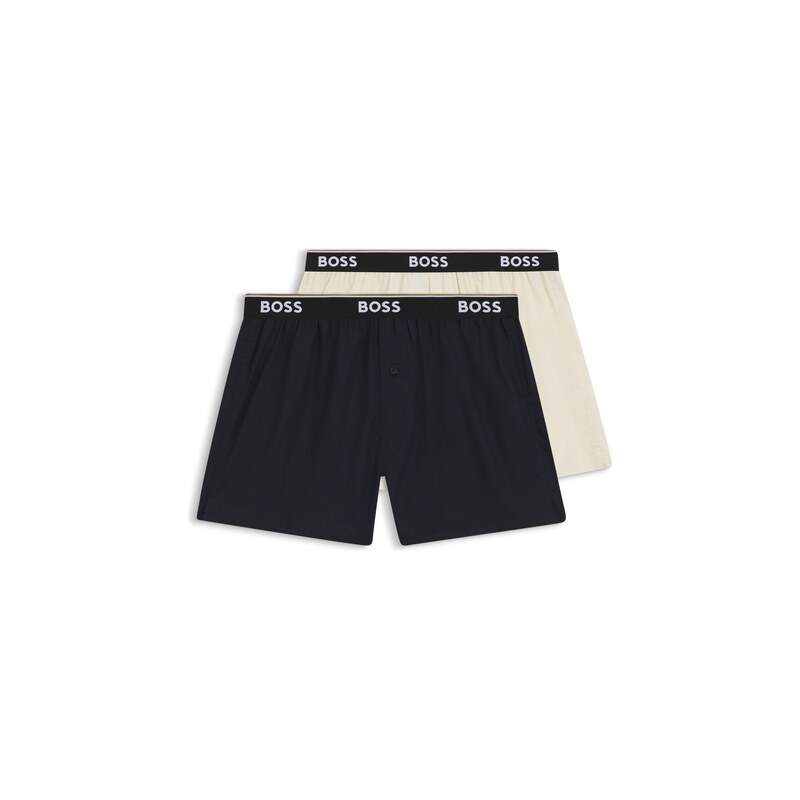 BOSS Logo-waistband pajama bottoms in soft cotton