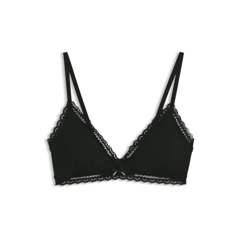 HUGO Triangle bra with lace trims