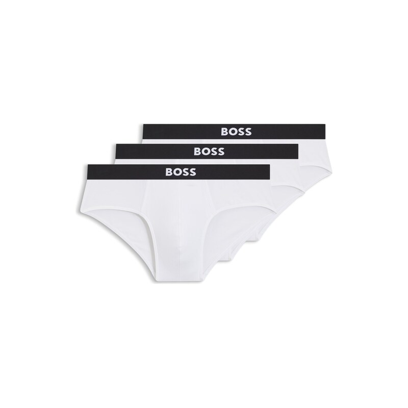 BOSS Three-pack low-rise briefs in stretch cotton