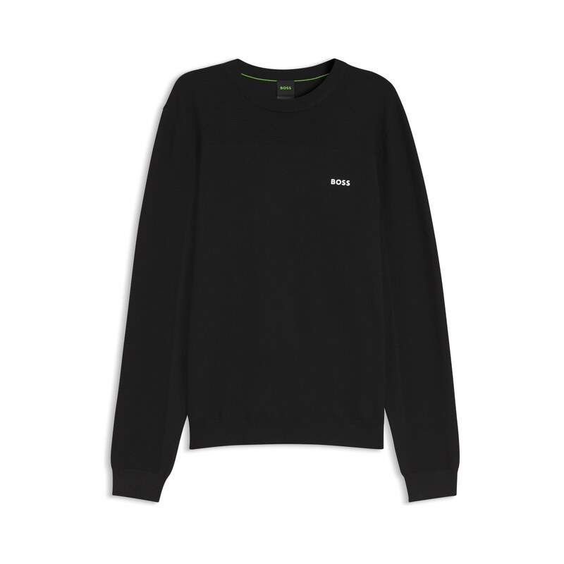 BOSS Mixed-structure sweater with moisture management
