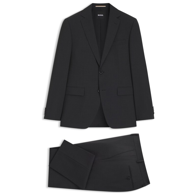 BOSS Two-piece regular-fit suit in stretch wool