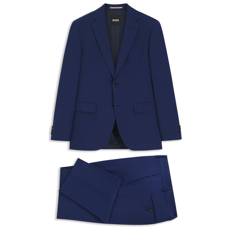 BOSS Two-piece regular-fit suit in stretch wool