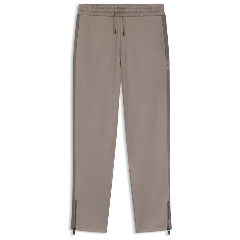 HUGO Relaxed-fit tracksuit bottoms with logo tape