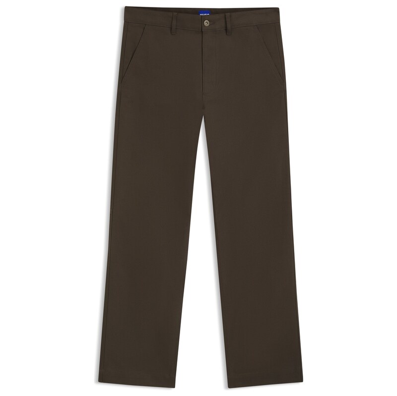 HUGO Regular-fit trousers in stretch-cotton canvas
