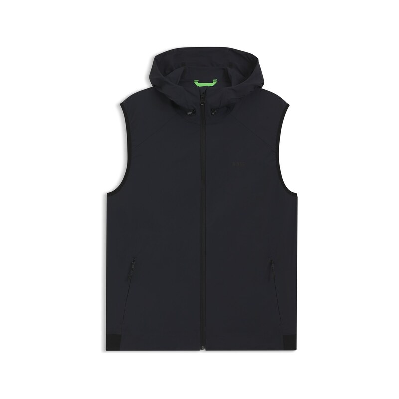BOSS Water-repellent hooded gilet with micro-waffle structure