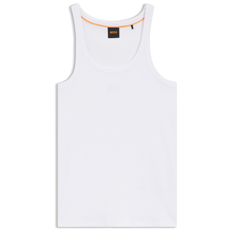 BOSS Racer-back tank top in stretch cotton