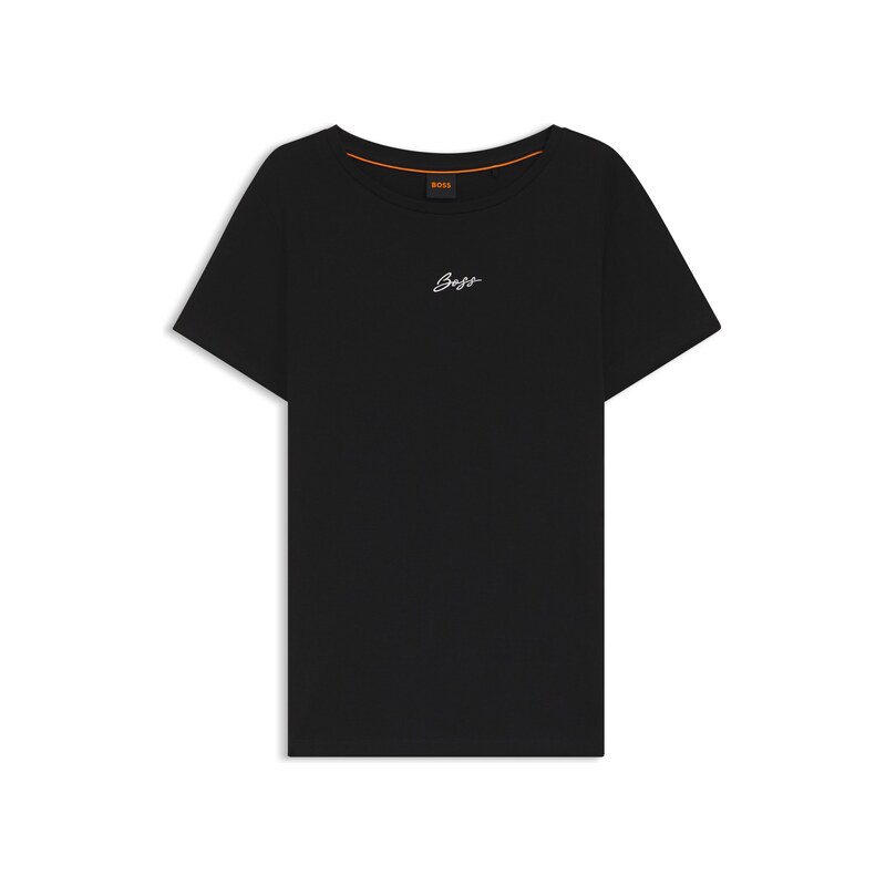 BOSS Slim-fit T-shirt in cotton with embroidered logo