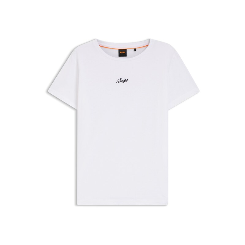 BOSS Slim-fit T-shirt in cotton with embroidered logo