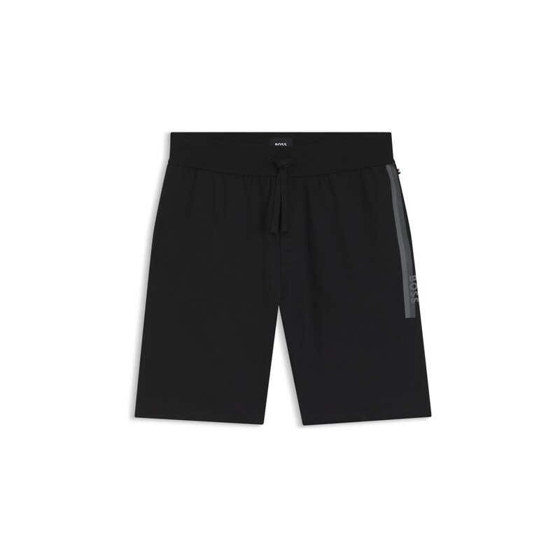 BOSS Logo-print loungewear shorts in cotton terry