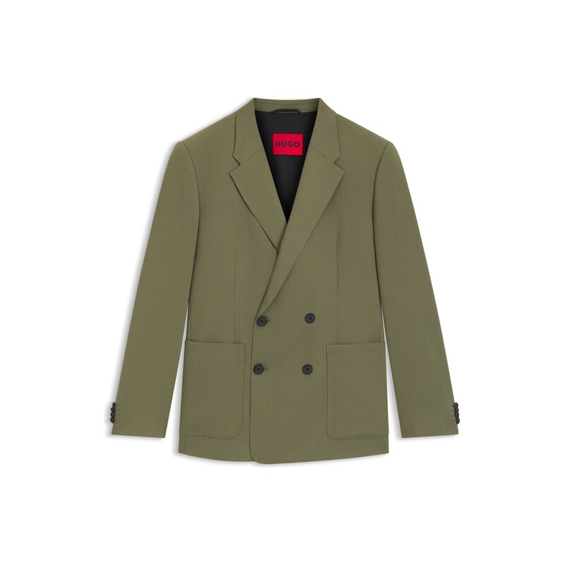 HUGO Slim-fit jacket in stretch ripstop