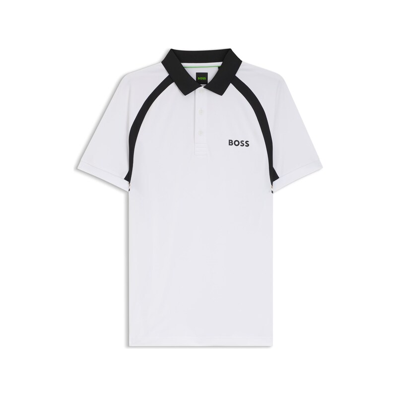 BOSS Active Quick-dry slim-fit polo shirt in stretch fabric