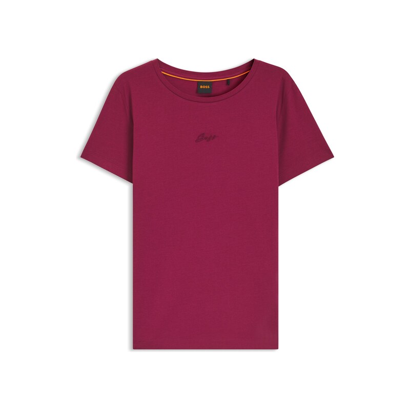BOSS Slim-fit T-shirt in cotton with embroidered logo