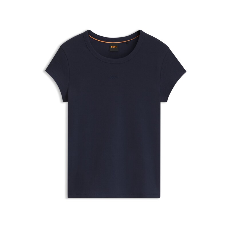BOSS Slim-fit T-shirt in stretch cotton with embroidered logo