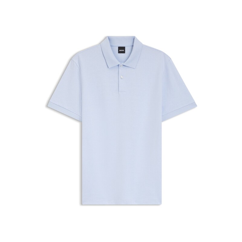 BOSS Cotton polo shirt with bubble structure