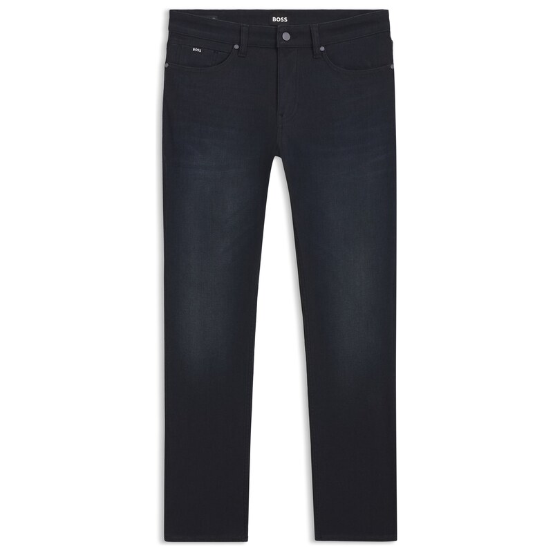 BOSS Delaware slim-fit jeans in blue knitted denim