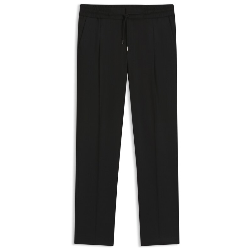 HUGO Slim-fit trousers in twill fabric with drawstring waist