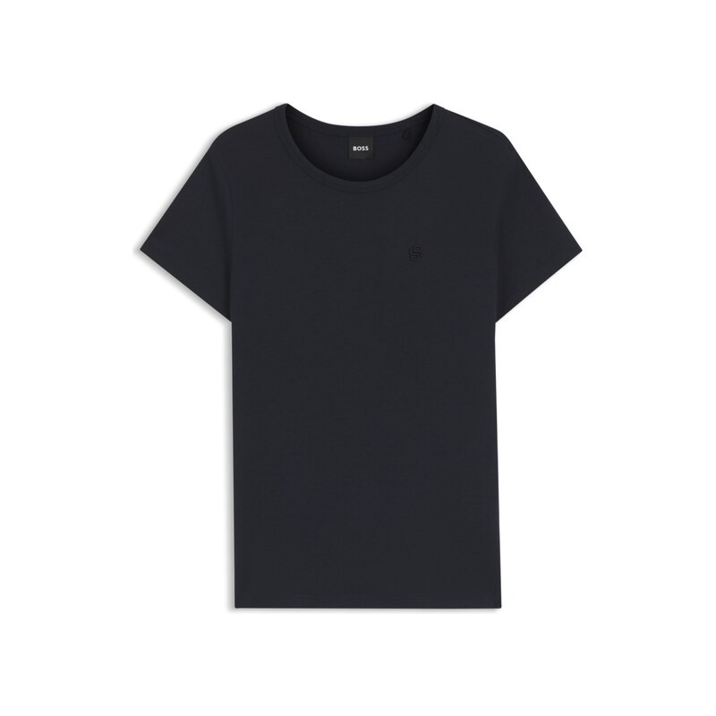 BOSS Slim-fit T-shirt in cotton-silk blend with embroidered logo