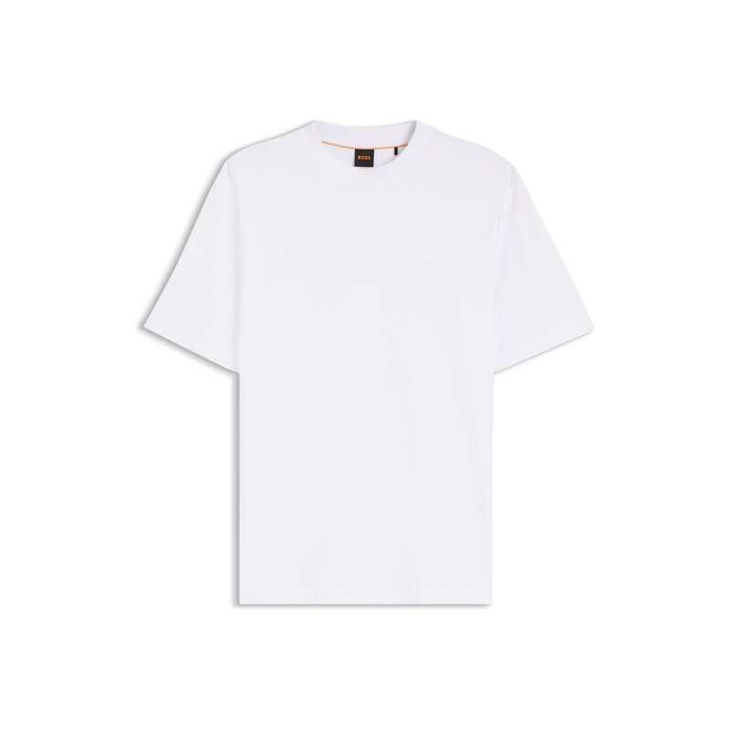 BOSS Interlock-cotton T-shirt with embroidered logo