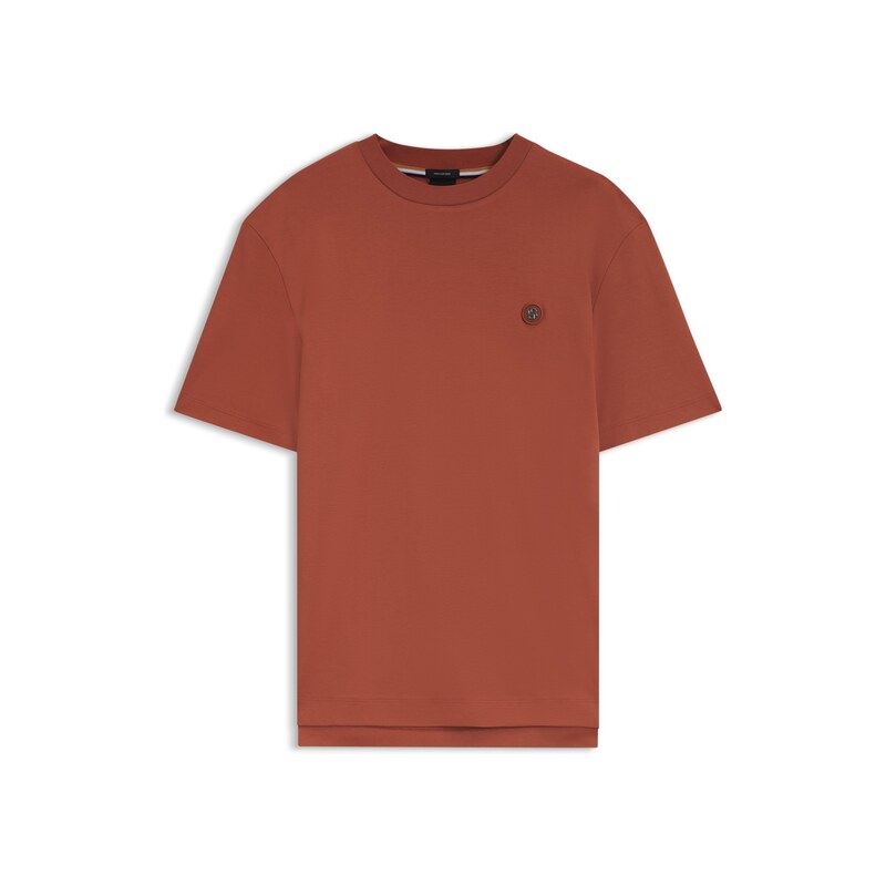 BOSS Cotton T-shirt with Double-B-monogram badge