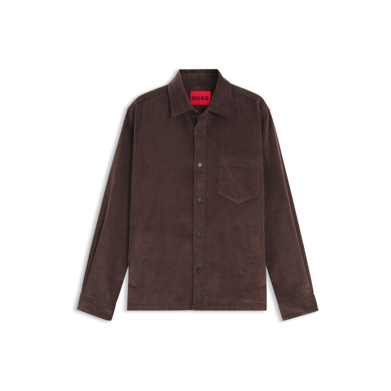 HUGO Oversized-fit shirt in cotton corduroy