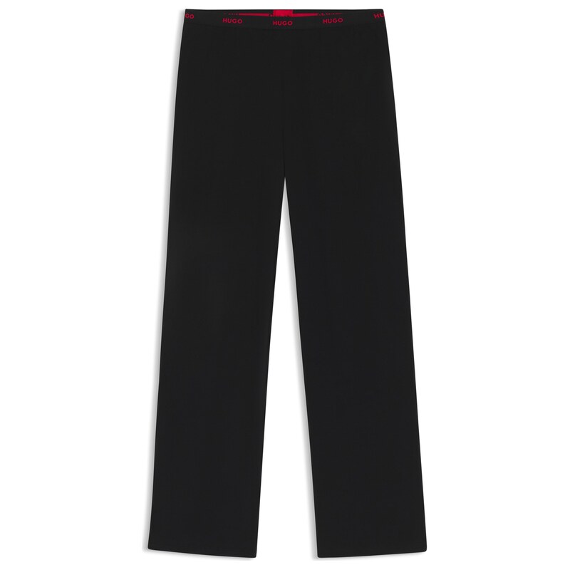 HUGO Stretch-cotton pyjama bottoms with logo waistband